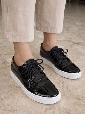Eileen Fisher Prop Patent Platform Sneakers